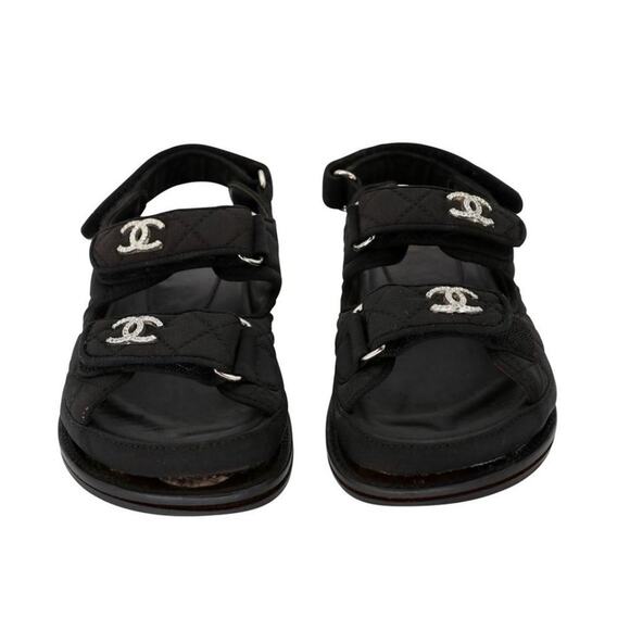 Chanel Quilted Crystal 36 CC Dad Chunky Sandals CC-S0829-0004 - Picture 3 of 12